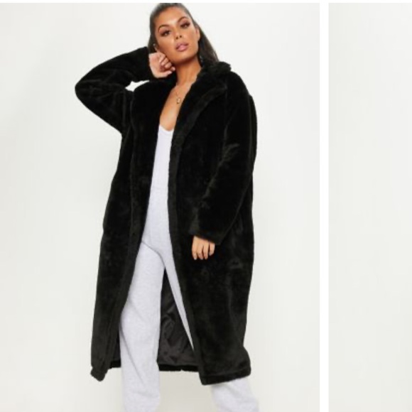 PrettyLittleThing Jackets & Blazers - PLT oversized long fur coat